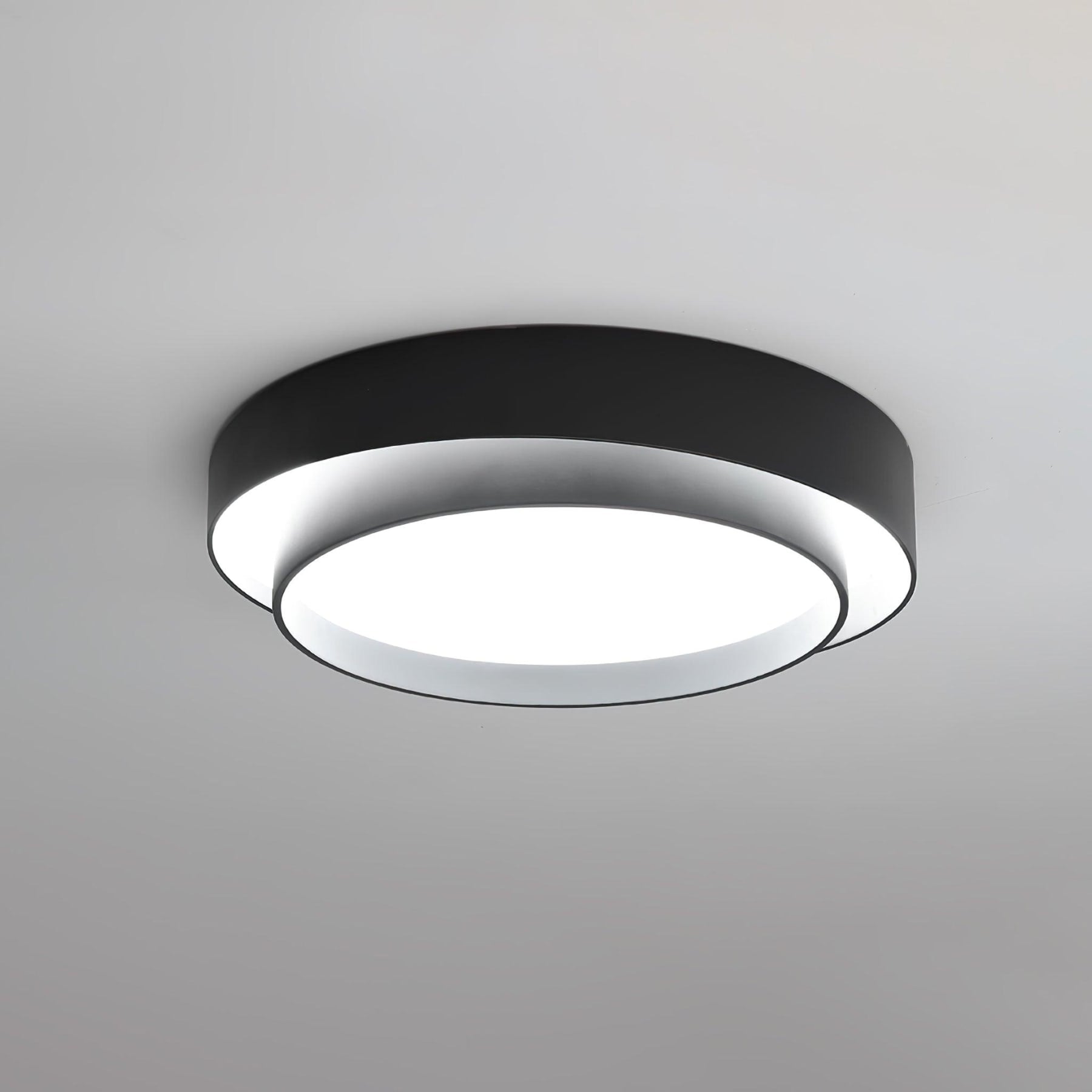Minimalist Metal Flush Mount Ceiling Light With Bright Daylight LED in Ø23.6" x 5.5" (Ø60 x 14 cm) — Greenwich Home & Living