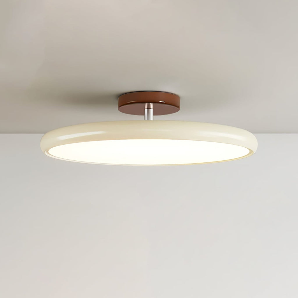 Retro Metal Semi-Flush Mount Ceiling Light With Three-Color Light — Greenwich Home & Living