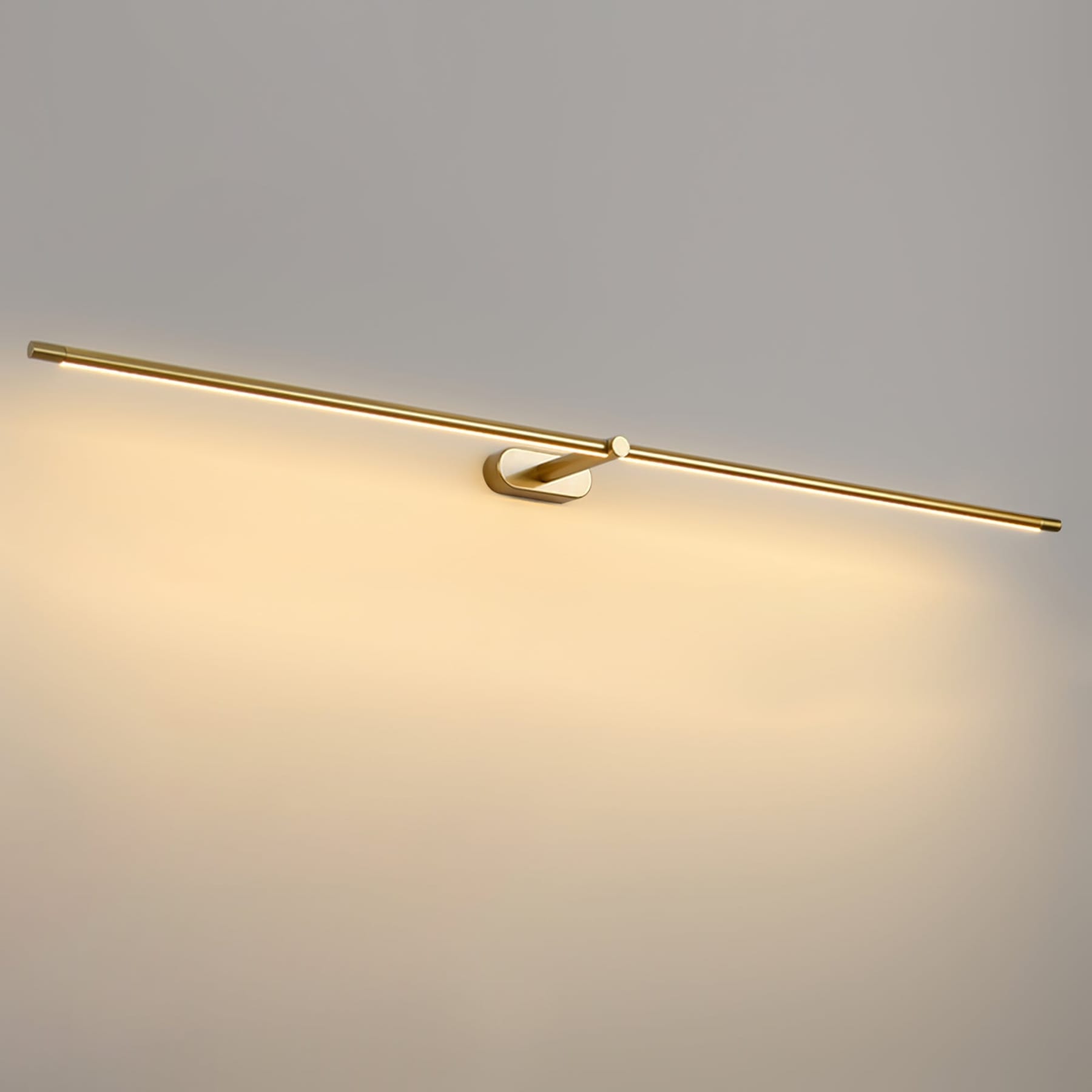 Minimalist Metal Wall Light With Adjustable Color Temperature in Gold — Greenwich Home & Living
