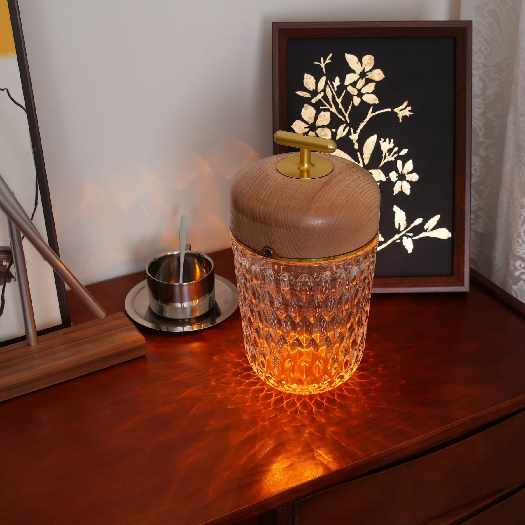 Contemporary Glass Table Lamp With Adjustable Color Temperature — Greenwich Home & Living