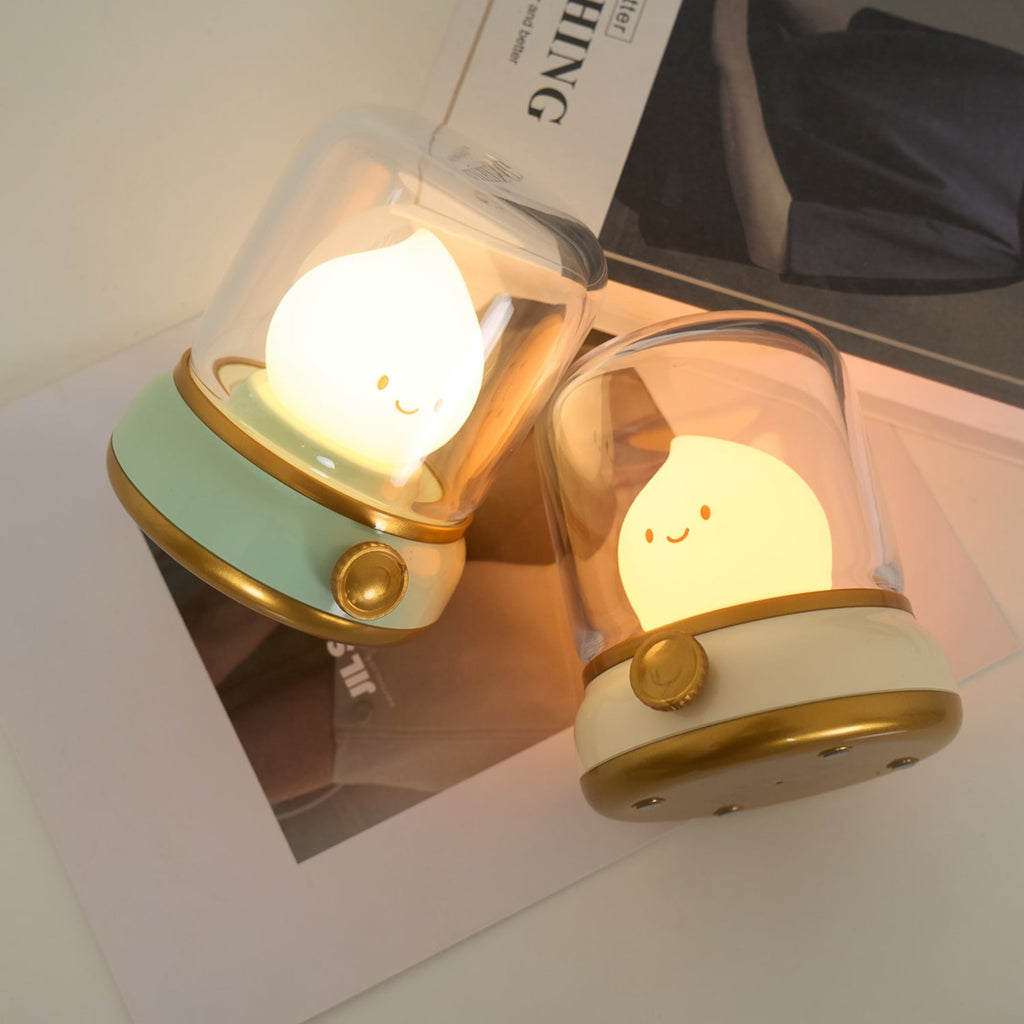 Matte Plastic Cordless Table Lamp With Warm White Light for Bedroom — Greenwich Home & Living