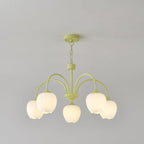 Retro Metal and Glass Chandelier With Selectable Color Light for Living and Dining Rooms — Greenwich Home & Living