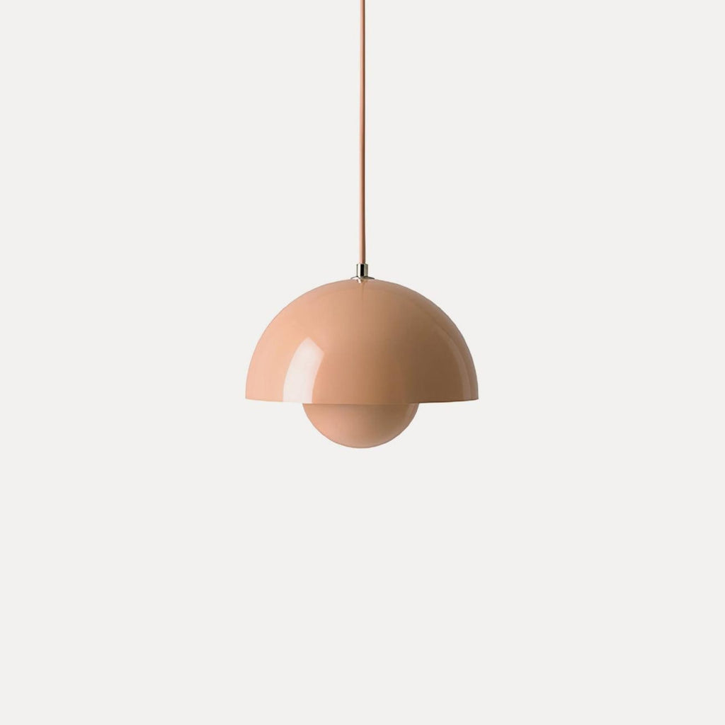 Modern Metal Pendant Light With Adjustable Color Temperature in Orange — Greenwich Home & Living