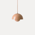 Modern Metal Pendant Light With Adjustable Color Temperature in Orange — Greenwich Home & Living