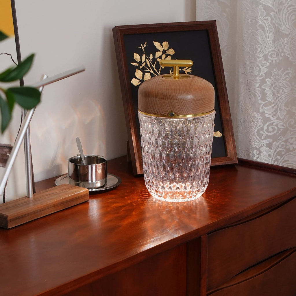 Contemporary Glass Table Lamp With Adjustable Color Temperature — Greenwich Home & Living
