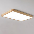 Minimalist Solid Wood Flush Mount Ceiling Light With Tri-Color Lighting — Greenwich Home & Living