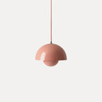Modern Metal Pendant Light With Adjustable Color Temperature in Pink — Greenwich Home & Living