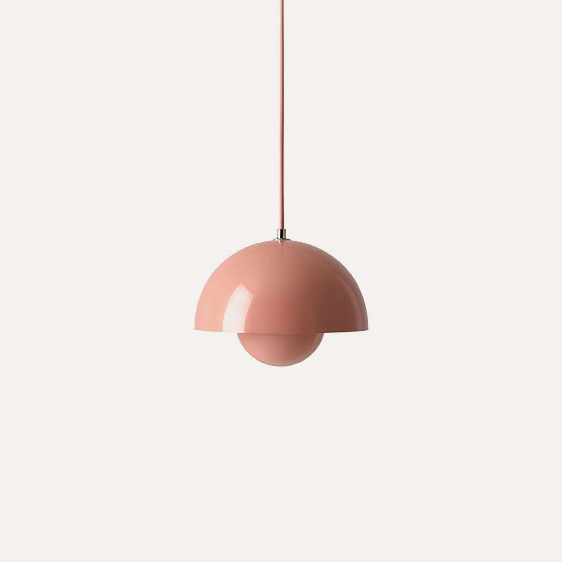 Modern Metal Pendant Light With Adjustable Color Temperature in Pink — Greenwich Home & Living
