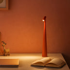 Minimalist Rechargeable Table Lamp With Tri-Color Dimming in Red — Greenwich Home & Living