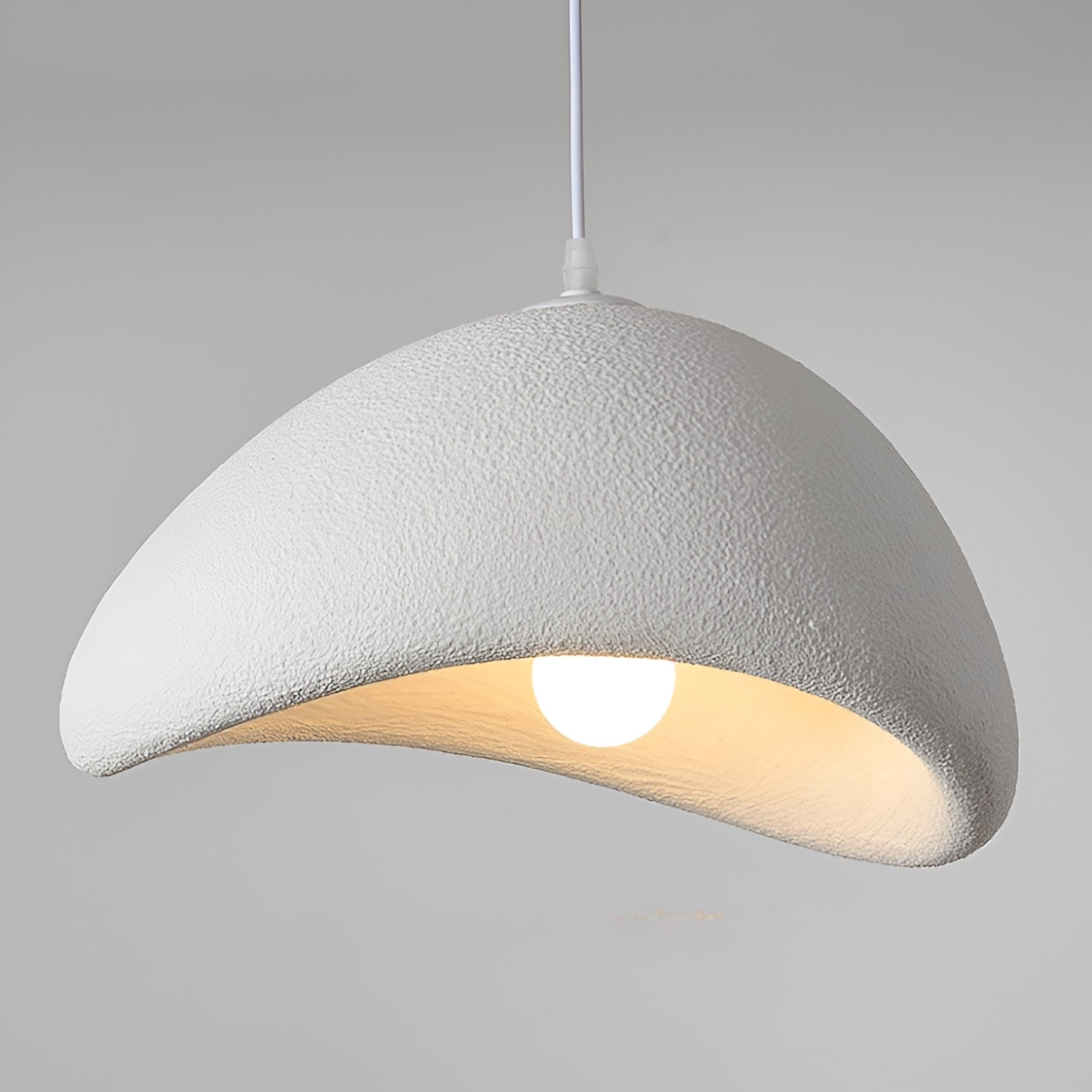 Minimalist Resin Pendant Light With Selectable Light Colors for Living Room — Greenwich Home & Living