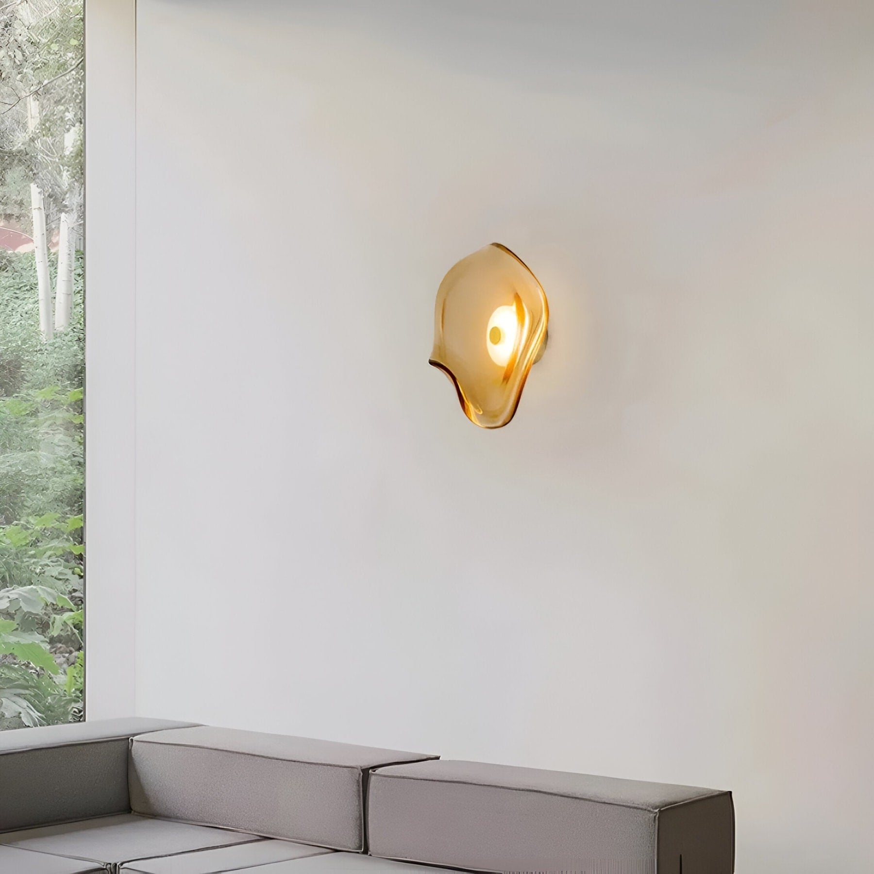Contemporary Glass Wall Light for Living Room and Bedroom — Greenwich Home & Living