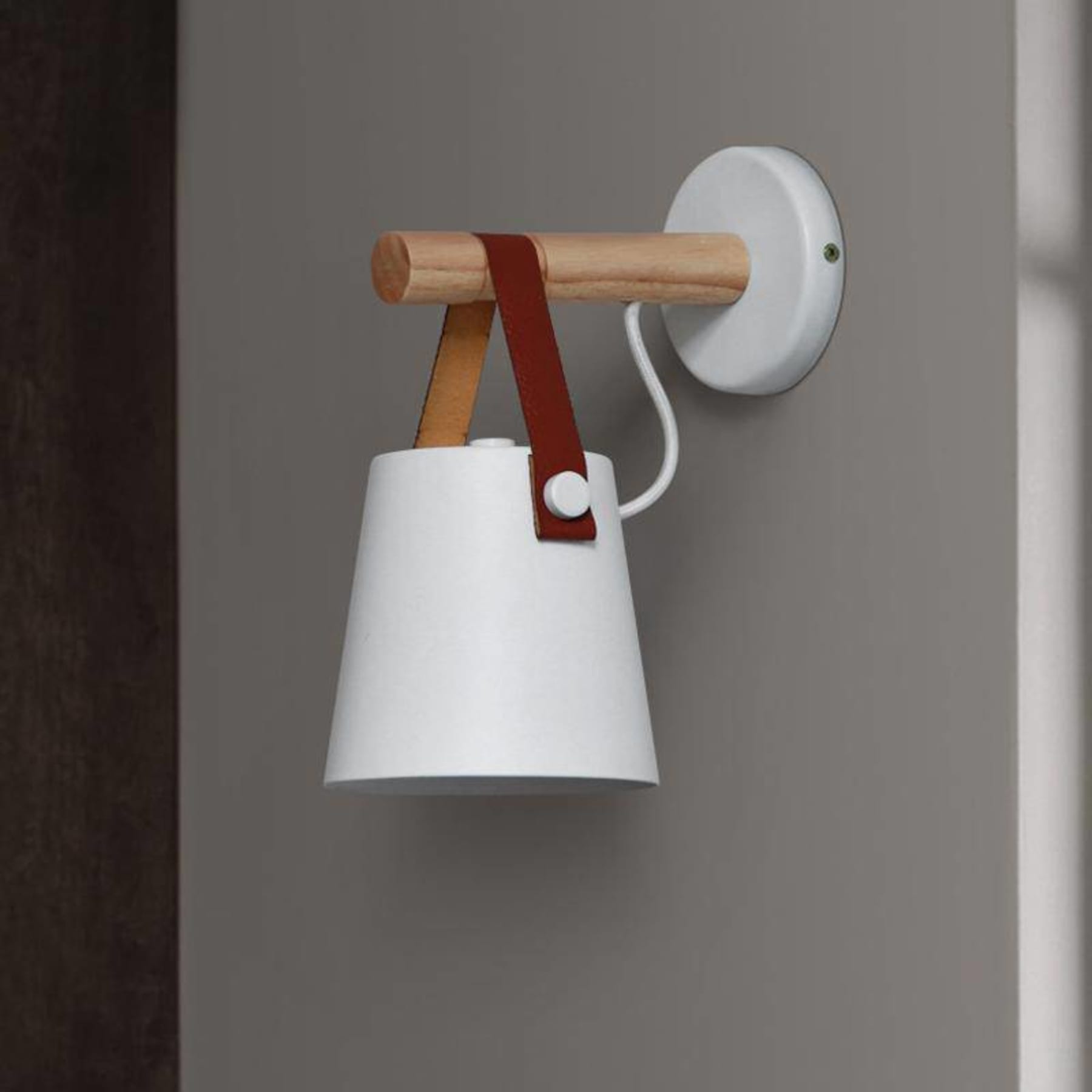 Modern Wood And Iron Wall Light With Warm White LED Glow — Greenwich Home & Living
