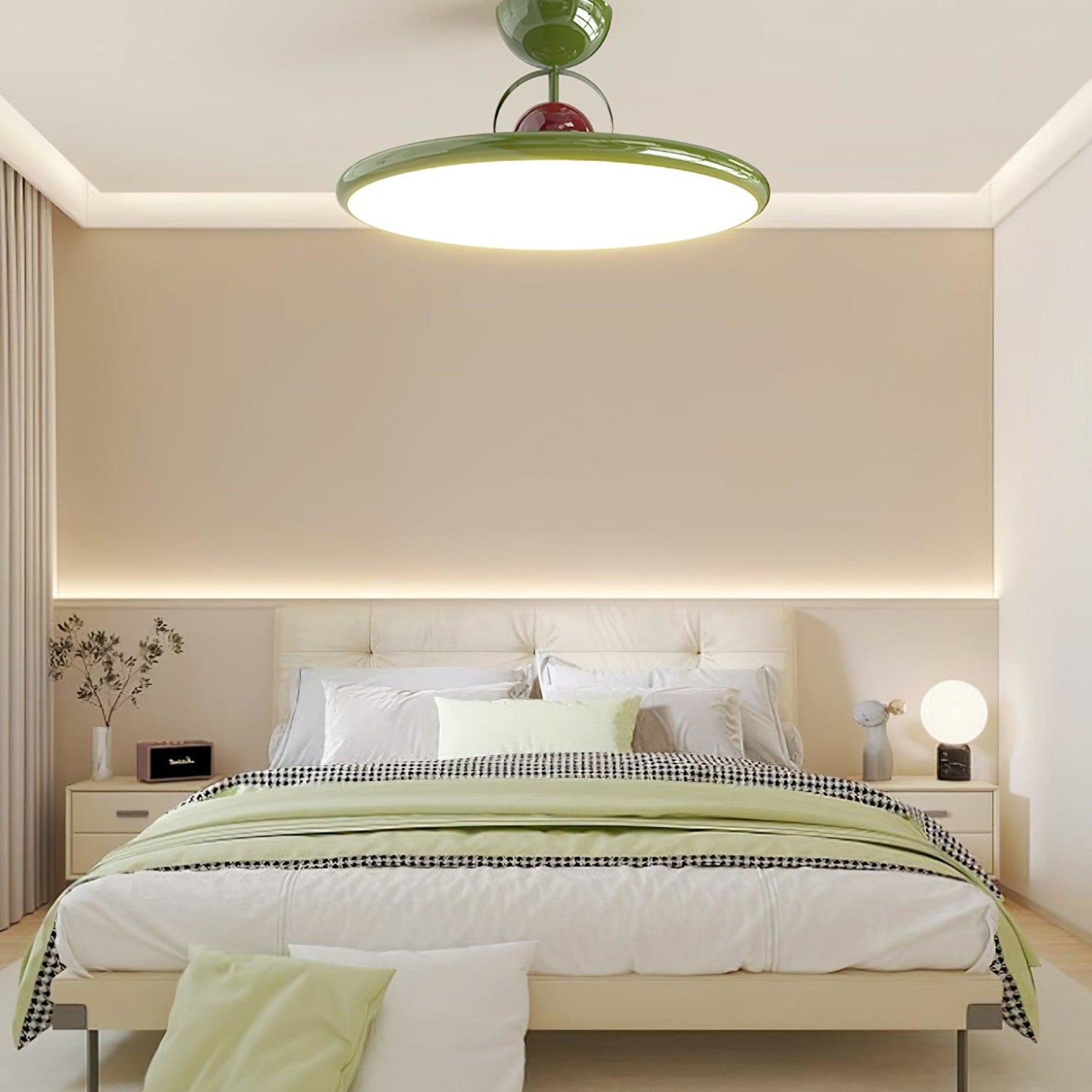 Retro Iron and Acrylic Semi-Flush Ceiling Light With Dimmable Color — Greenwich Home & Living
