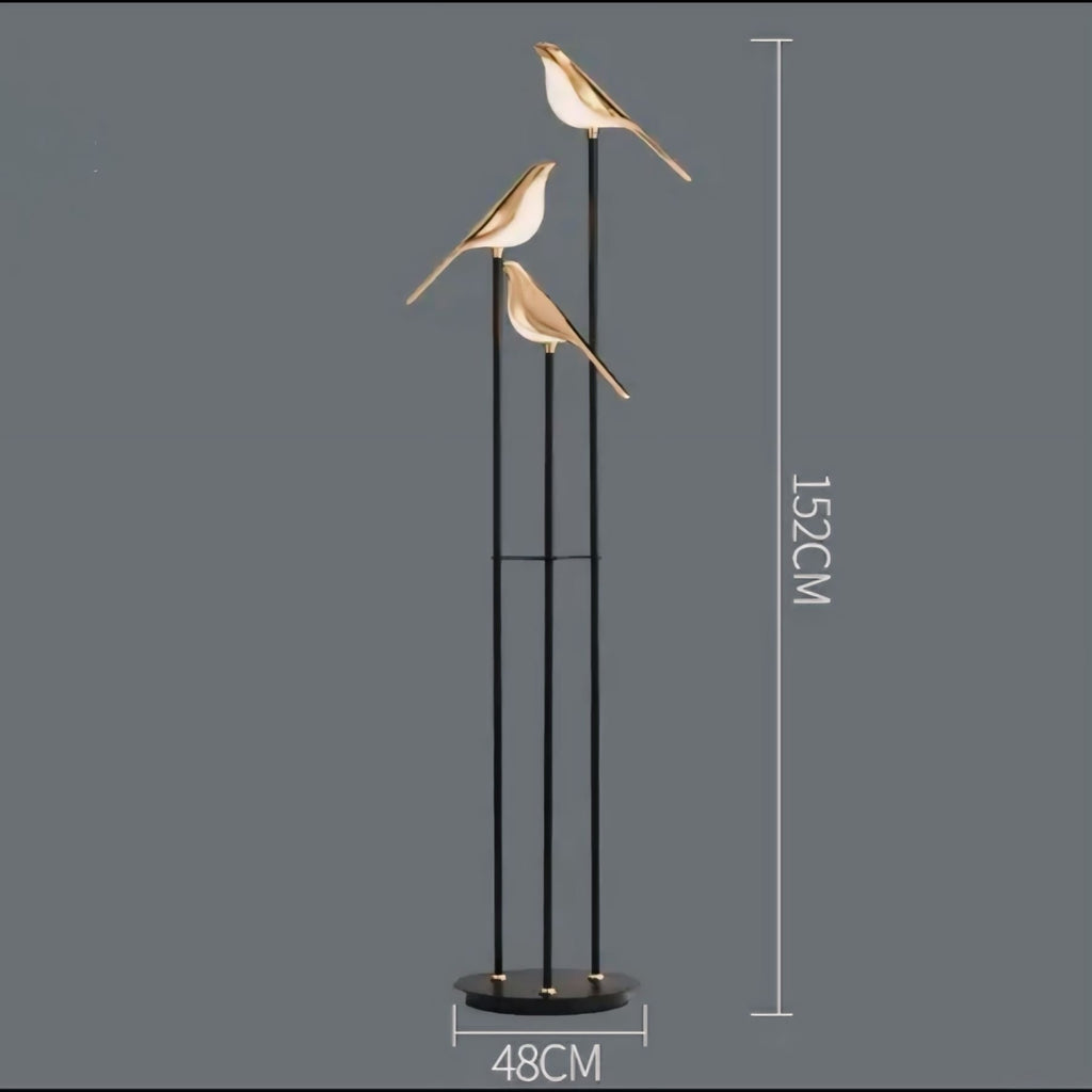 Contemporary Metal Floor Lamp With Adjustable Color Temperature for Living Room in Warm White — Greenwich Home & Living