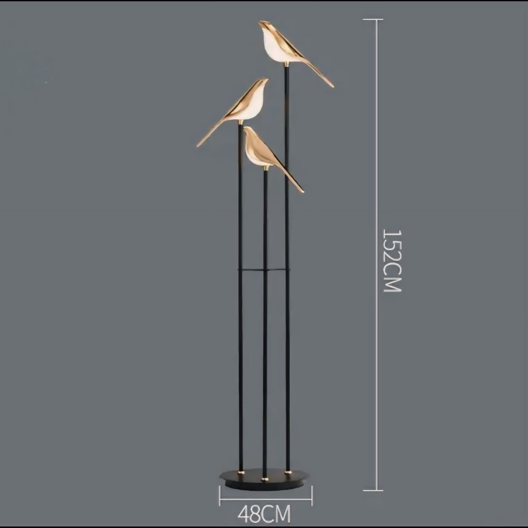 Contemporary Metal Floor Lamp With Adjustable Color Temperature for Living Room in Warm White — Greenwich Home & Living