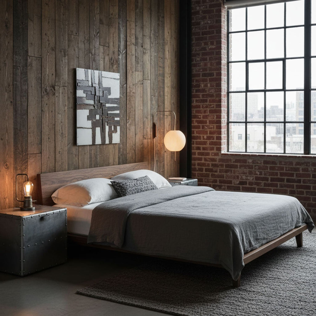 Modern Silk and Walnut Wood Wall Light for Bedroom and Living Room — Greenwich Home & Living