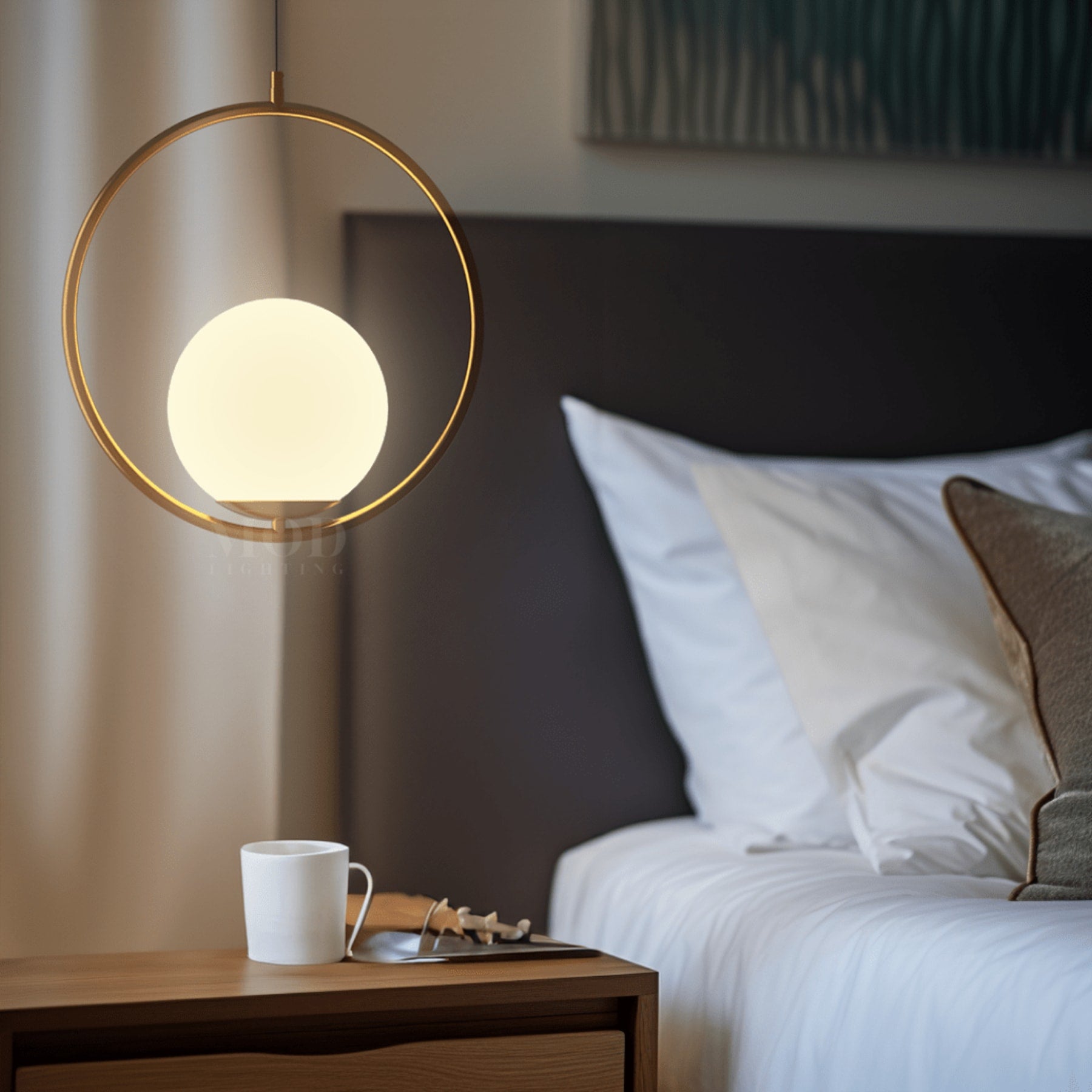 Modern Aluminum Pendant Light With Dual-Color LED for Dining Room in Style A - 30cm (12″) × 30cm (12″) × 15cm (6″) — Greenwich Home & Living
