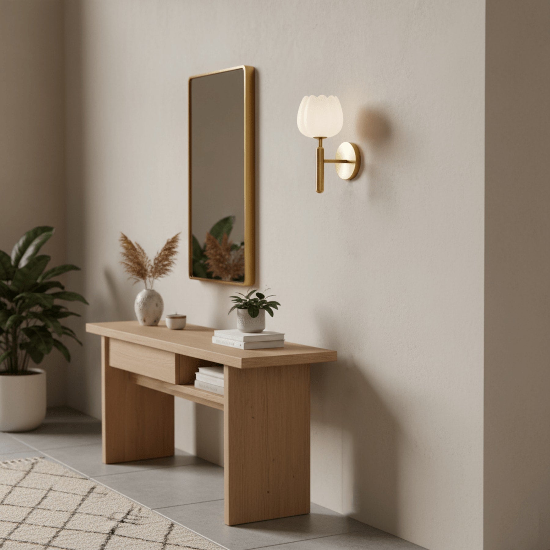Contemporary Iron and Glass Wall Light With Dual Color Temperature — Greenwich Home & Living