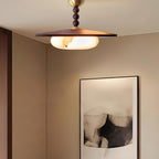 Contemporary Ash Wood Semi-Flush Mount Ceiling Light With Tri-Color Light — Greenwich Home & Living
