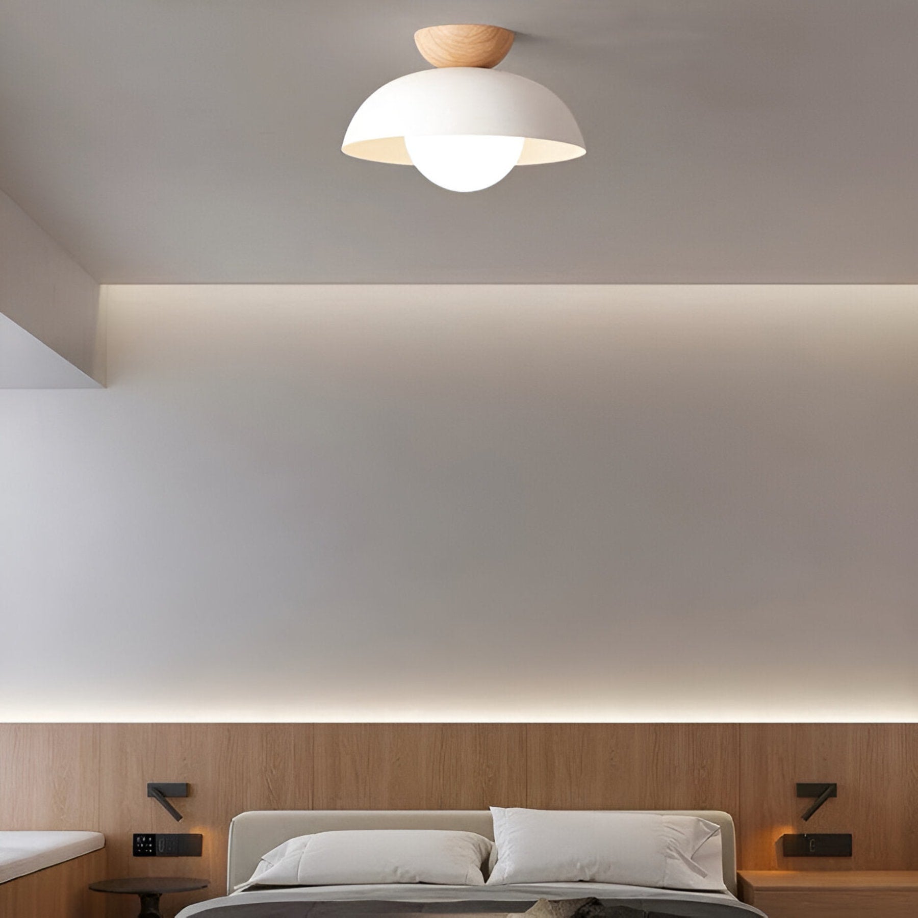 Contemporary Metal Bowl Ceiling Light for Living Room and Bedroom — Greenwich Home & Living