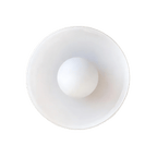 Contemporary Glass Bowl Ceiling Light for Living Room in White — Greenwich Home & Living
