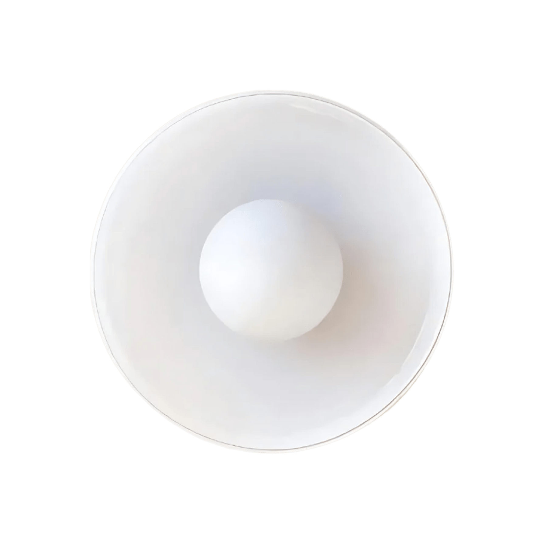 Contemporary Glass Bowl Ceiling Light for Living Room in White — Greenwich Home & Living