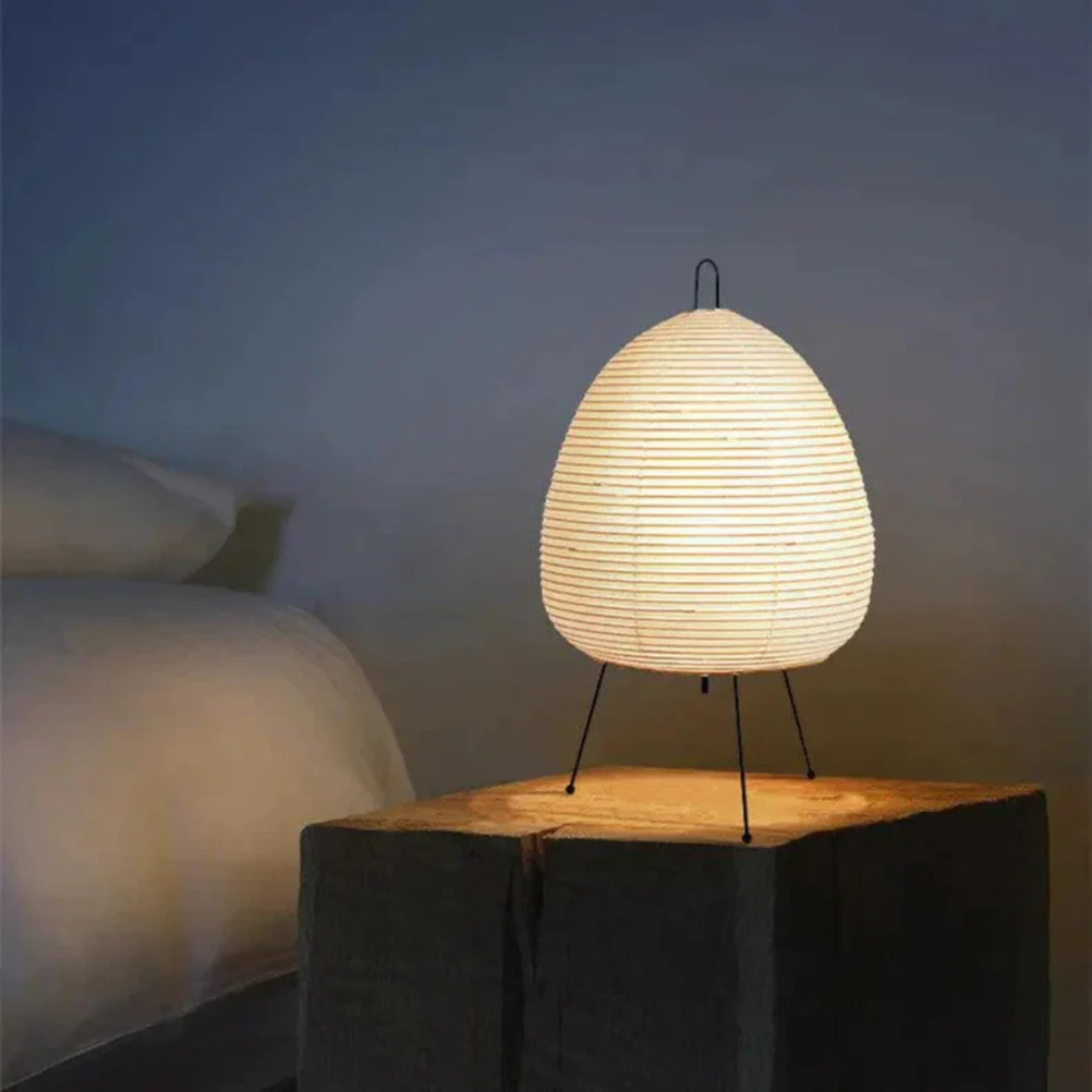 Minimalist Rice Paper Floor Lamp With Tri-Color Light for Living Room — Greenwich Home & Living