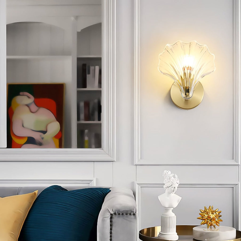 Contemporary Glass Wall Light With Warm Glow for Living Room — Greenwich Home & Living