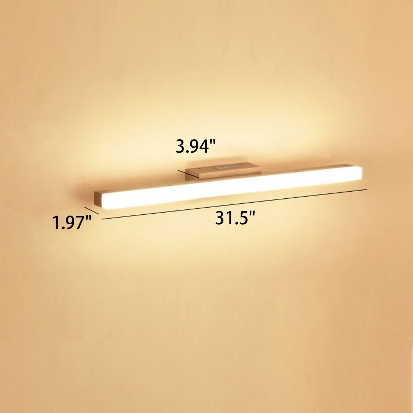 Modern Wood Wall Sconce With Acrylic Glow — Greenwich Home & Living