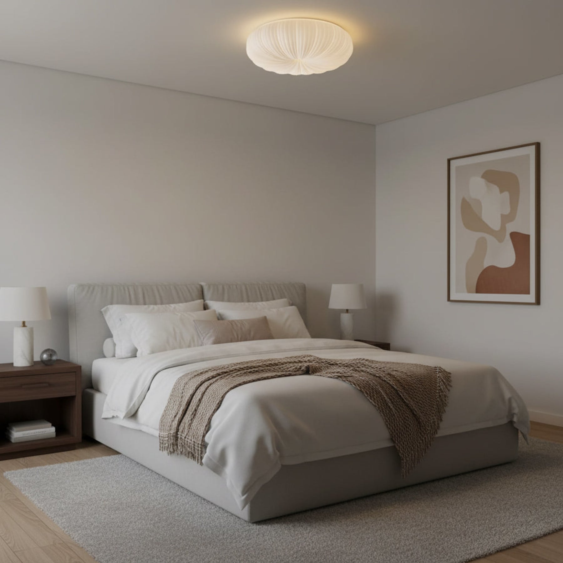 Minimalist Flush Mount Ceiling Light With Tri-Color Light Living Room — Greenwich Home & Living