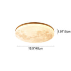Modern Wood Flush Mount Ceiling Light With Selectable White Light — Greenwich Home & Living