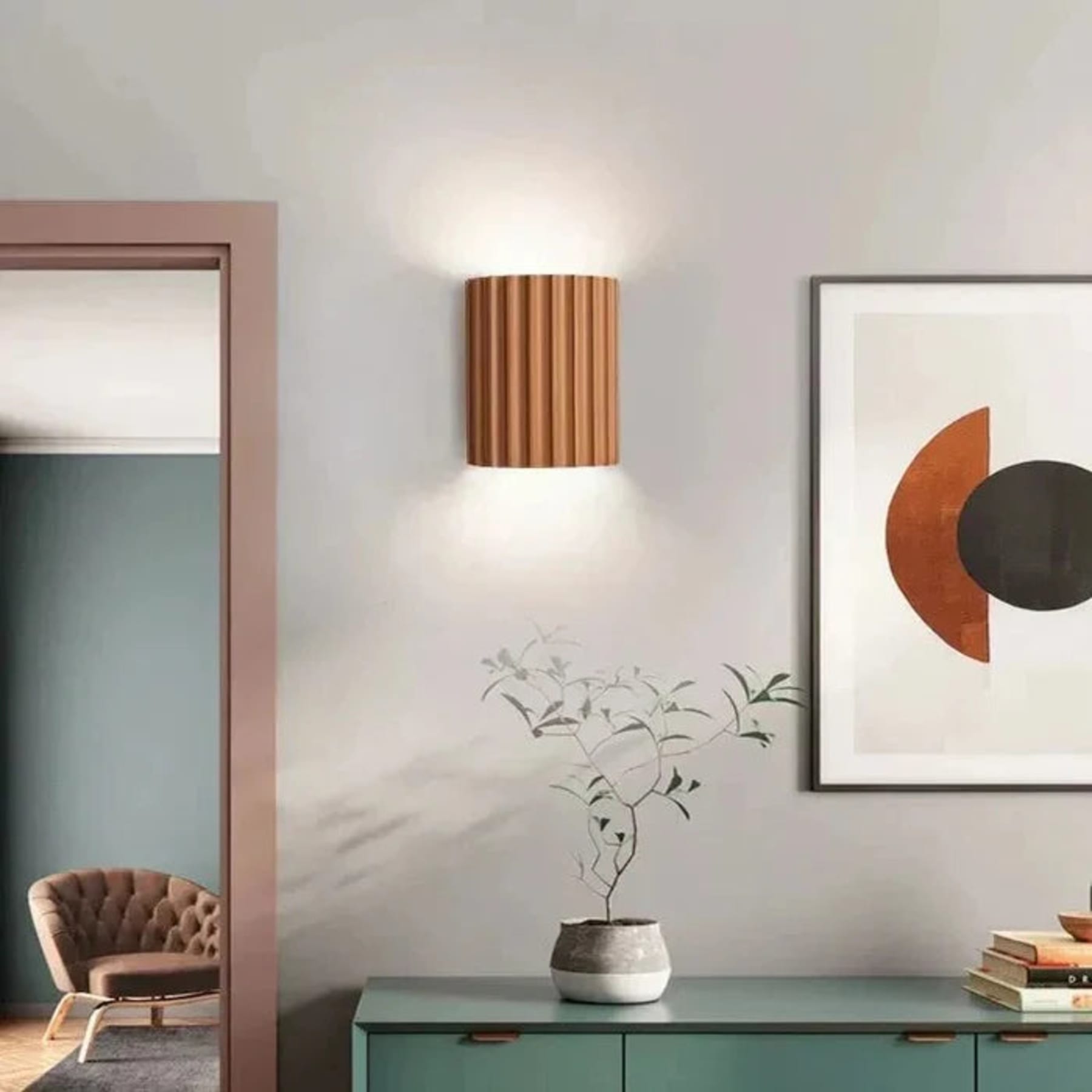 Minimalist Resin Wall Light With Tri-Color Lighting — Greenwich Home & Living