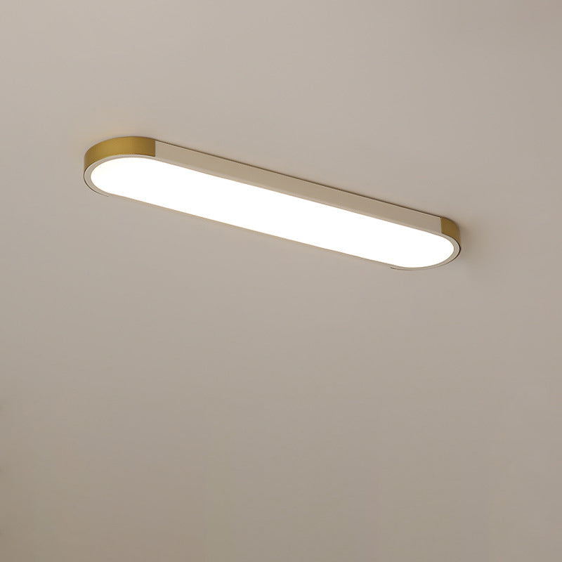 Modern Linear Metal Flush Mount Ceiling Light With Dimmable Remote — Greenwich Home & Living