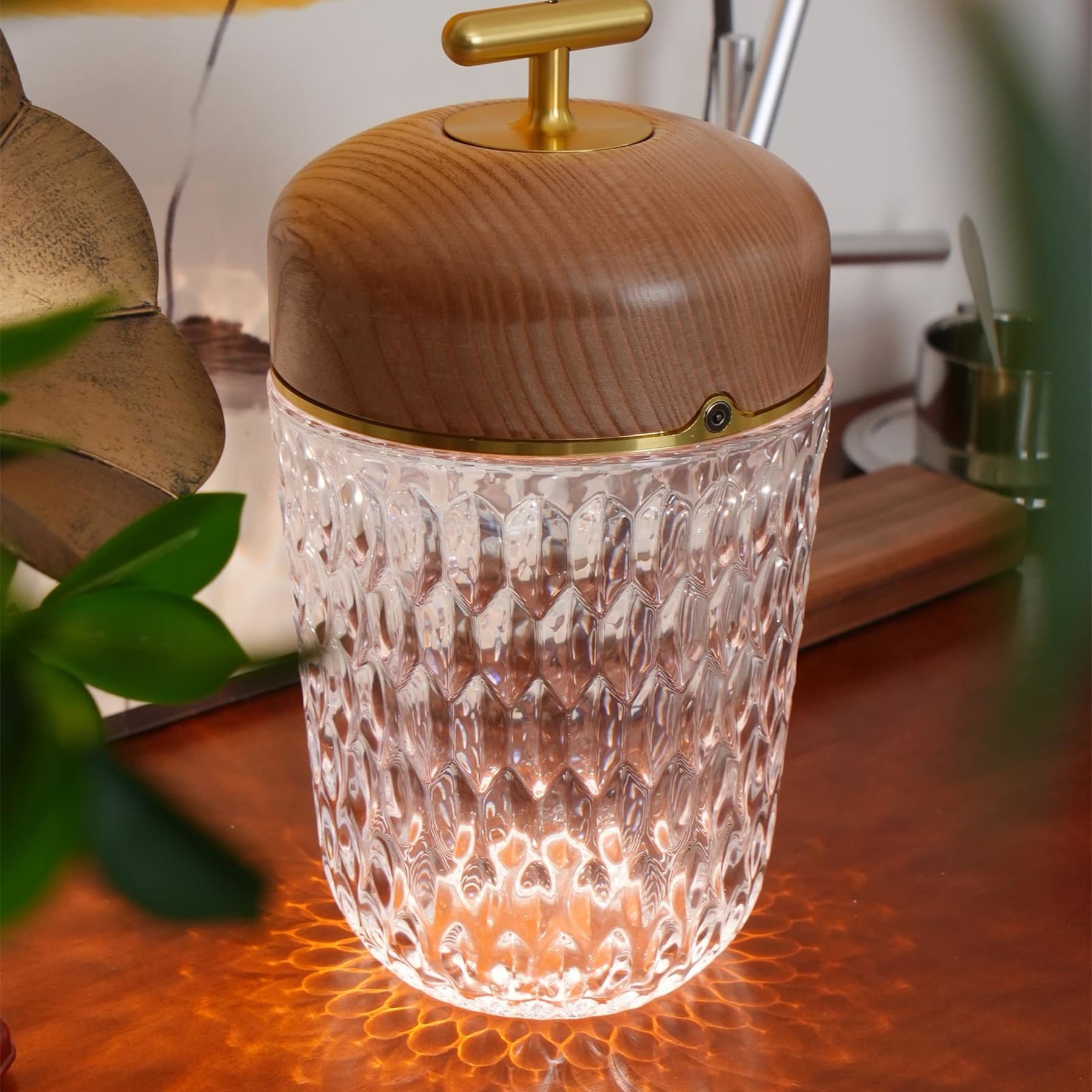 Contemporary Glass Table Lamp With Adjustable Color Temperature — Greenwich Home & Living