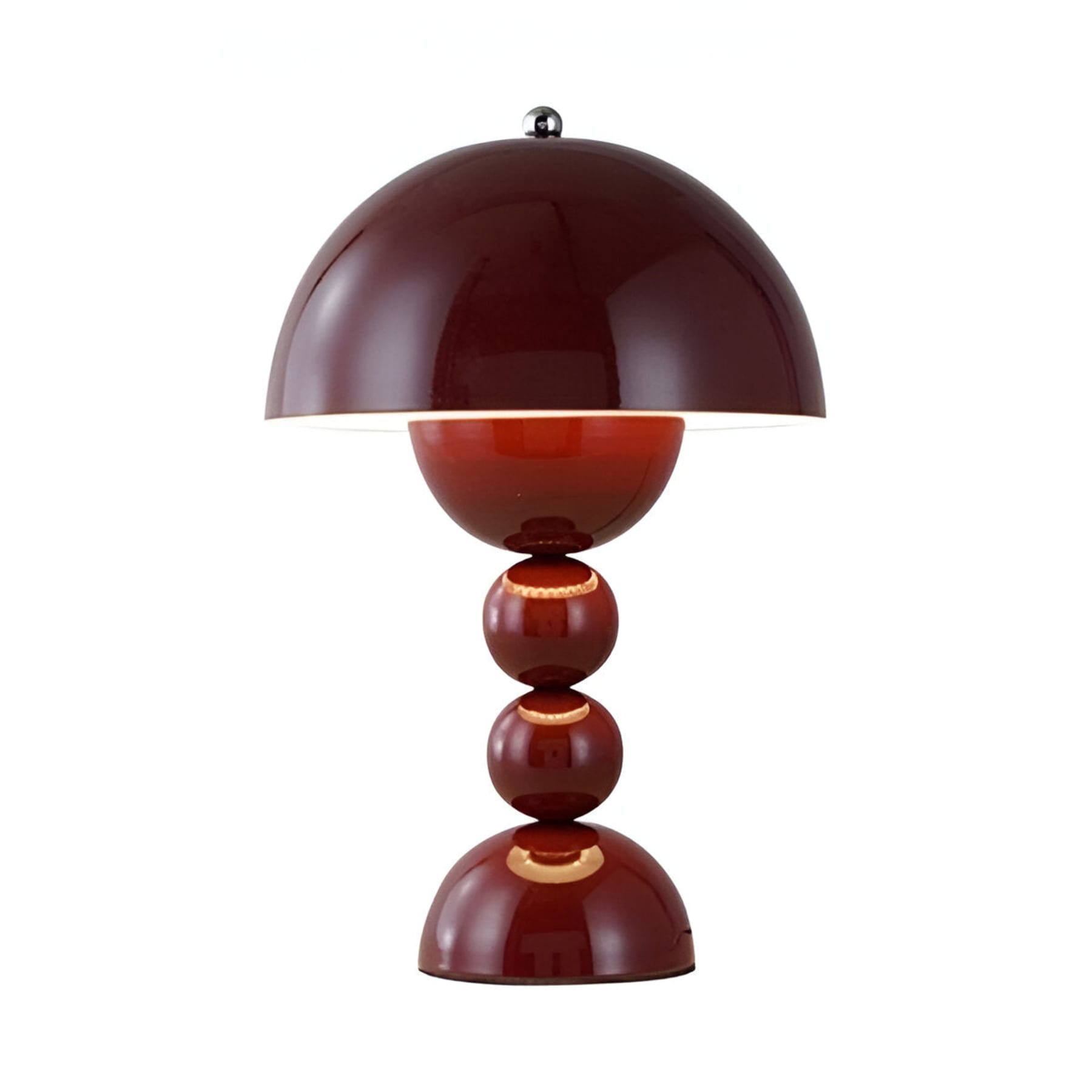Modern Matte Metal Table Lamp for Living Room and Bedroom in Red — Greenwich Home & Living
