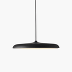 Minimalist Ironwork Pendant Light With Warm White Glow for Dining Room in Black — Greenwich Home & Living