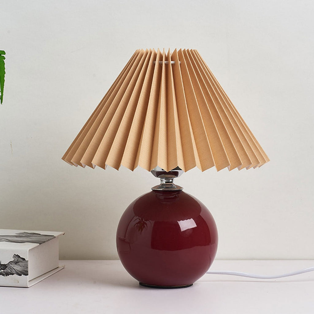 Contemporary Ceramic Table Lamp With Fabric Shade for Living Room — Greenwich Home & Living