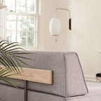 Modern Silk and Walnut Wood Wall Light for Bedroom and Living Room — Greenwich Home & Living