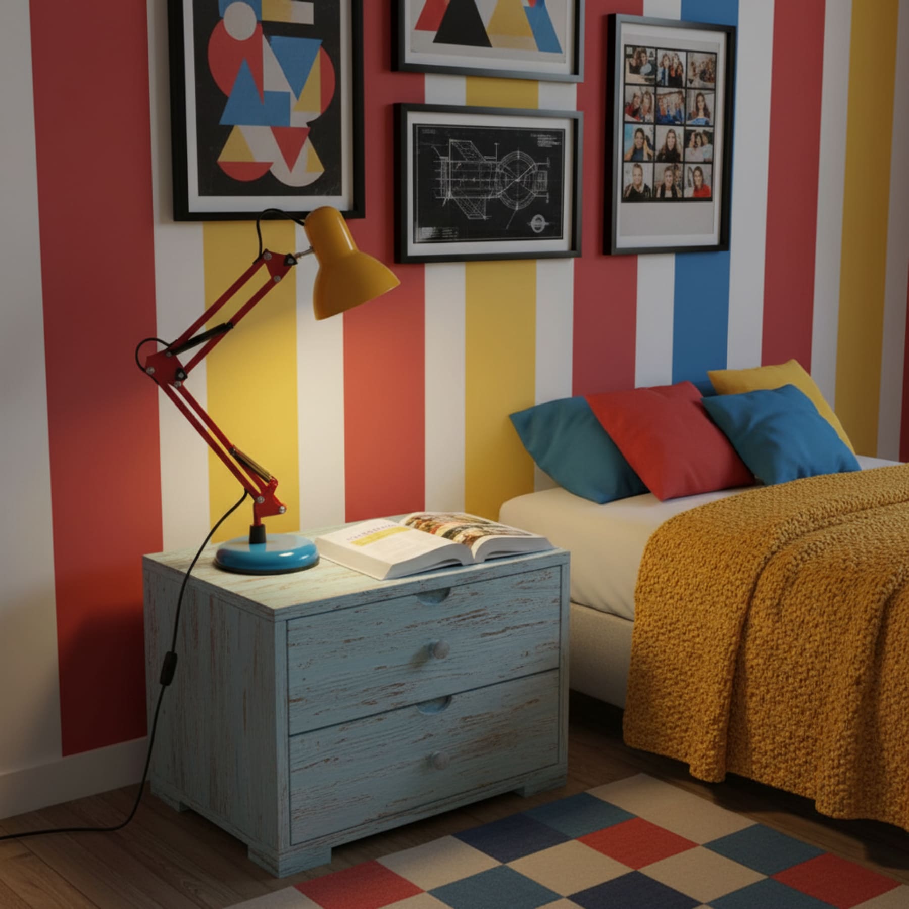 Retro Metal Table Lamp for Home Office and Bedroom — Greenwich Home & Living