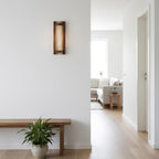 Contemporary Acrylic and Wood Wall Light With Tri-Color Lighting — Greenwich Home & Living