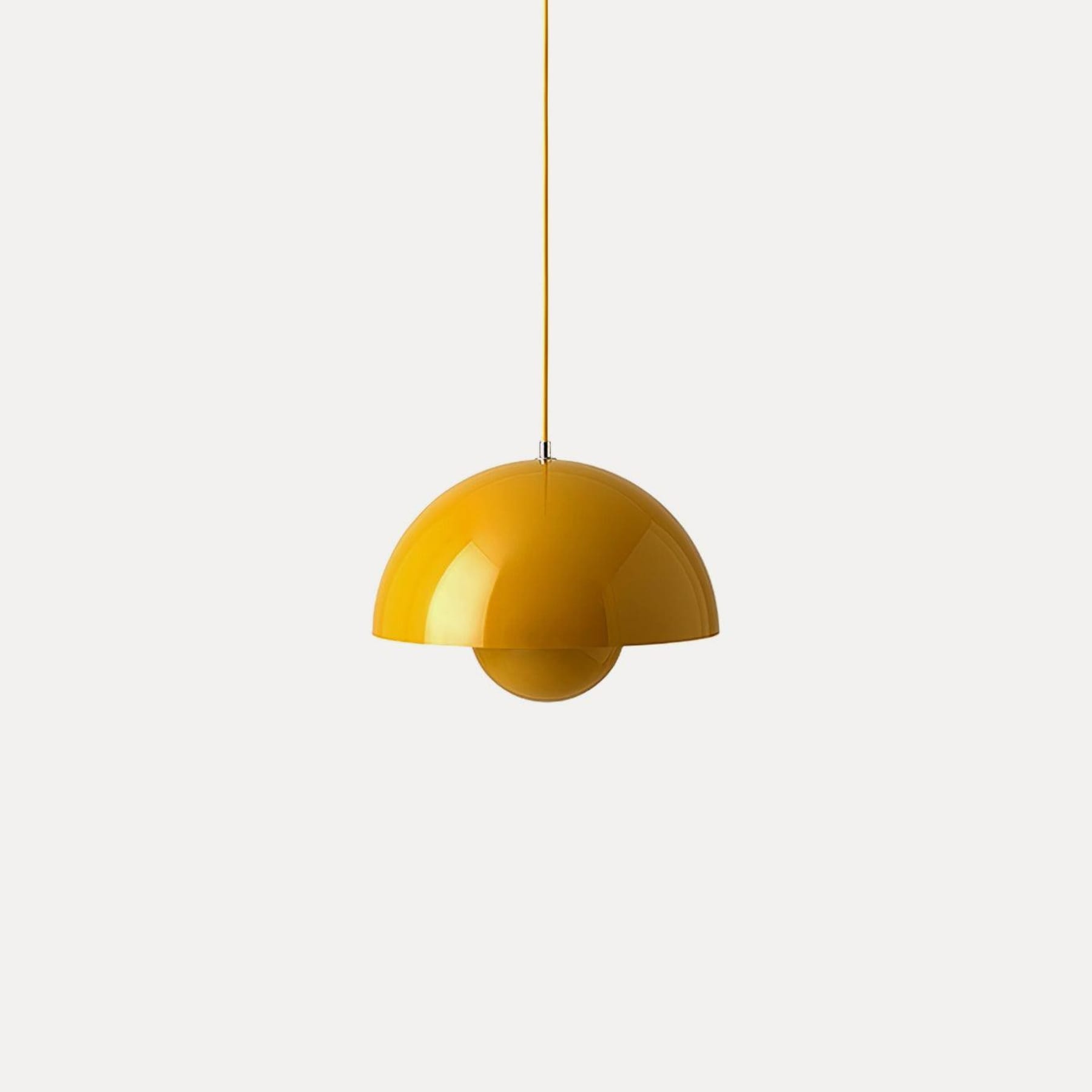 Modern Metal Pendant Light With Adjustable Color Temperature in Yellow — Greenwich Home & Living