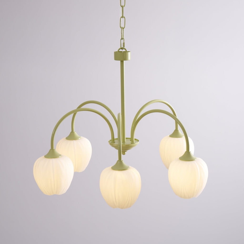 Retro Metal and Glass Chandelier With Selectable Color Light for Living and Dining Rooms — Greenwich Home & Living