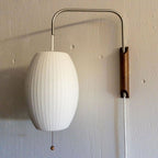 Modern Silk and Walnut Wood Wall Light for Bedroom and Living Room — Greenwich Home & Living