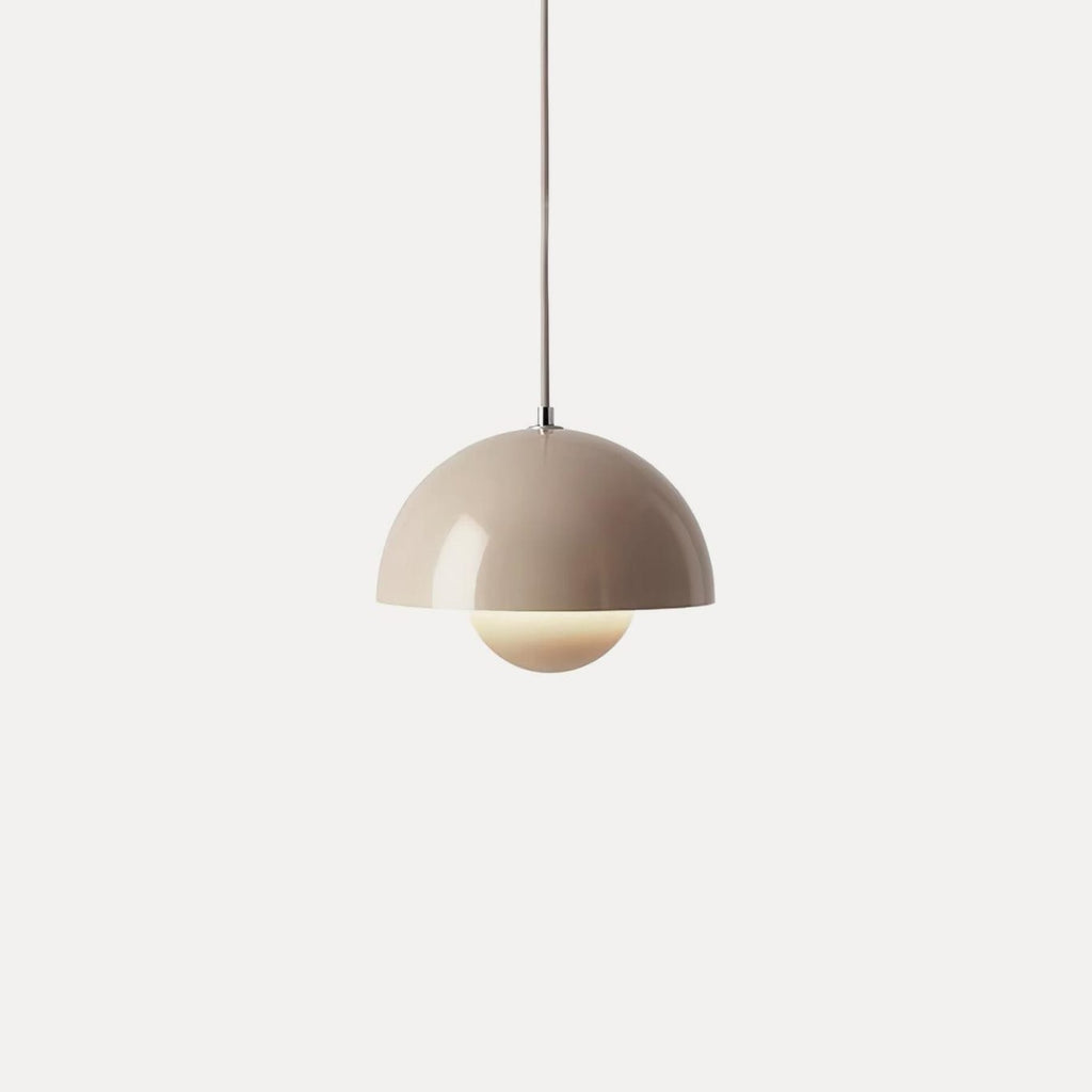 Modern Metal Pendant Light With Adjustable Color Temperature in Beige Gray — Greenwich Home & Living