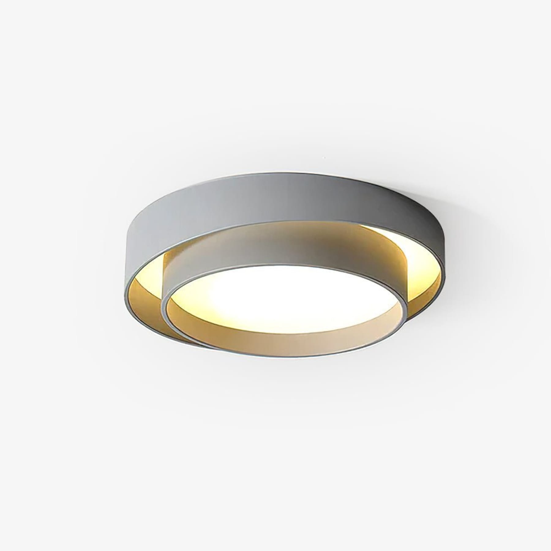 Minimalist Metal Flush Mount Ceiling Light With Bright Daylight LED — Greenwich Home & Living