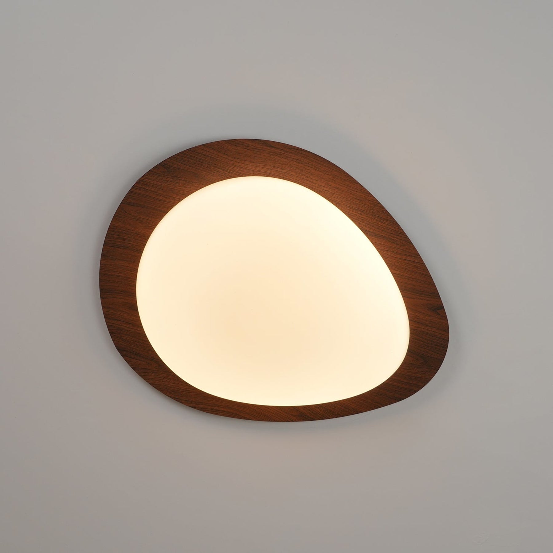 Scandinavian Wood Flush Mount Ceiling Light With Adjustable Color Temperature — Greenwich Home & Living
