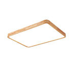 Minimalist Solid Wood Flush Mount Ceiling Light With Tri-Color Lighting — Greenwich Home & Living
