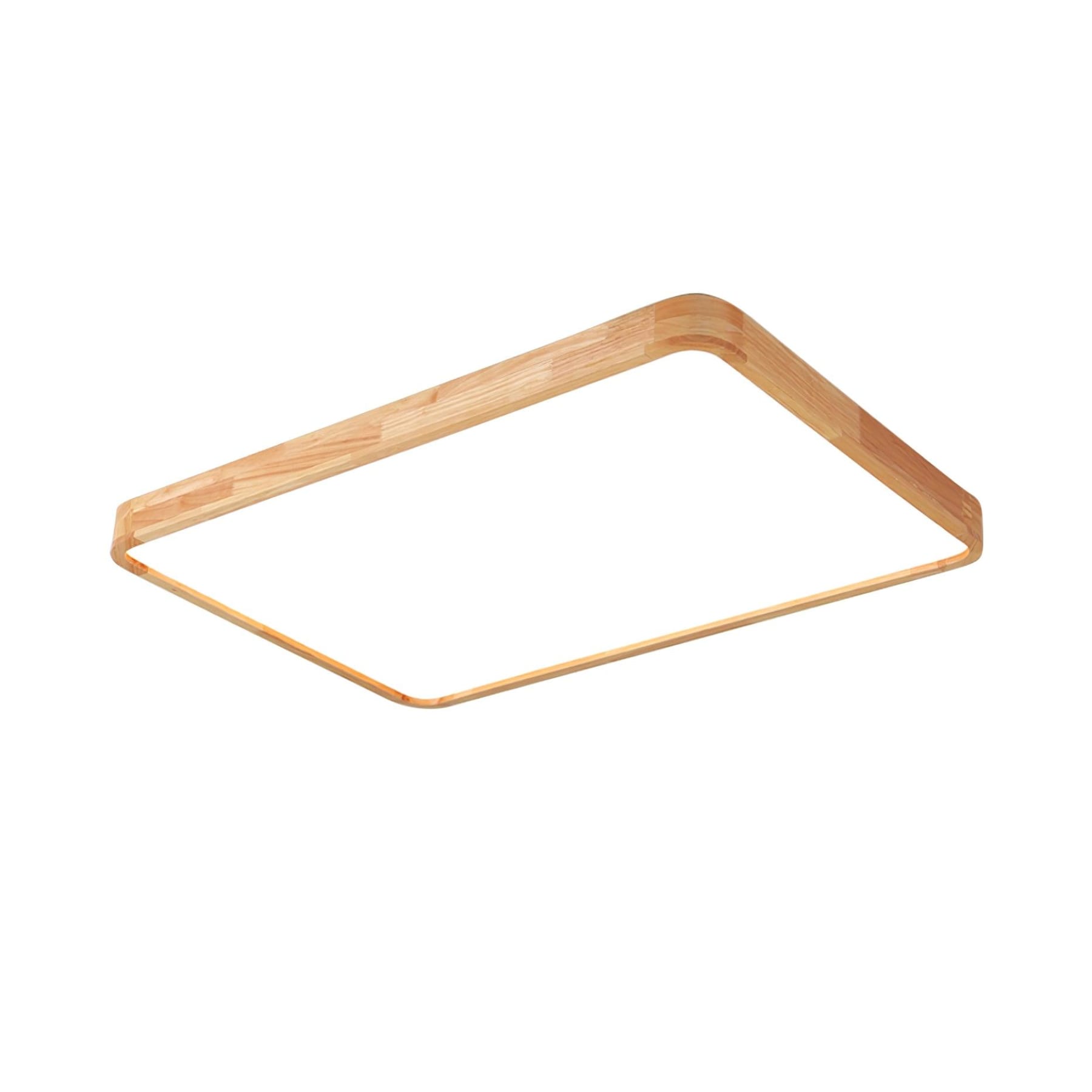 Minimalist Solid Wood Flush Mount Ceiling Light With Tri-Color Lighting — Greenwich Home & Living