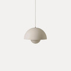 Modern Metal Pendant Light With Adjustable Color Temperature in Matte Beige — Greenwich Home & Living