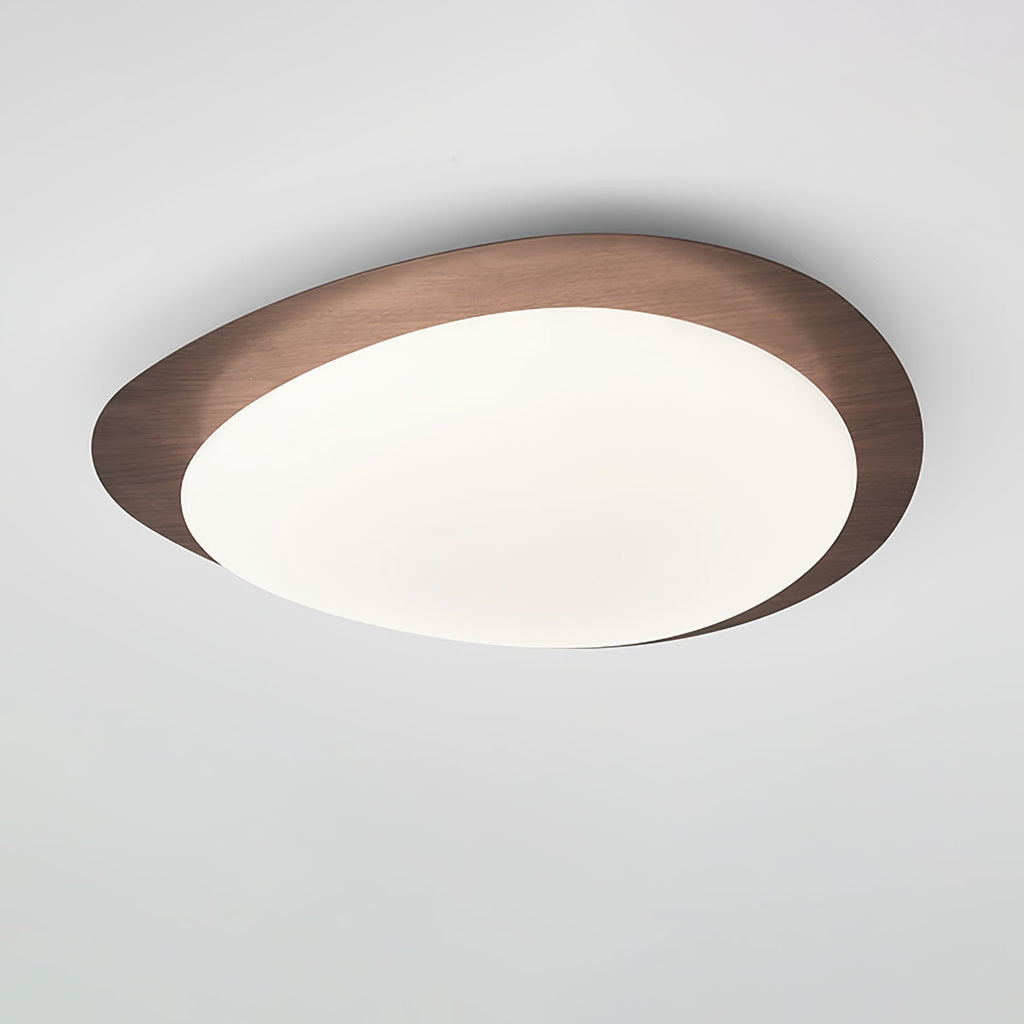 Scandinavian Wood Flush Mount Ceiling Light With Adjustable Color Temperature — Greenwich Home & Living
